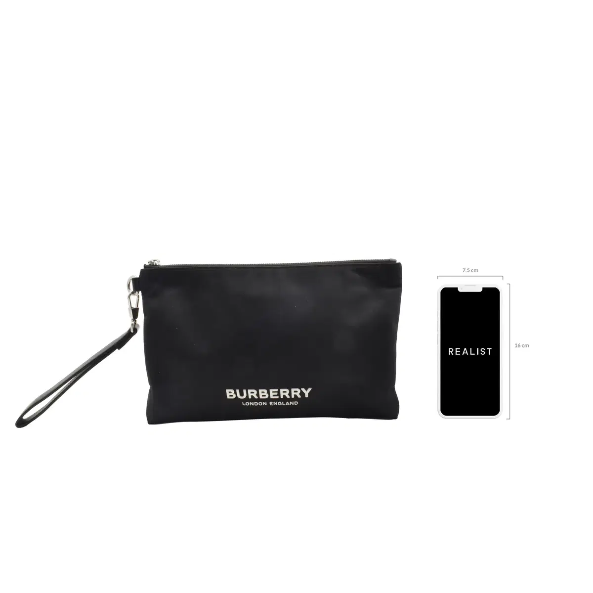 [정품] BURBERRY 버버리 화이트 로고 클러치 10889