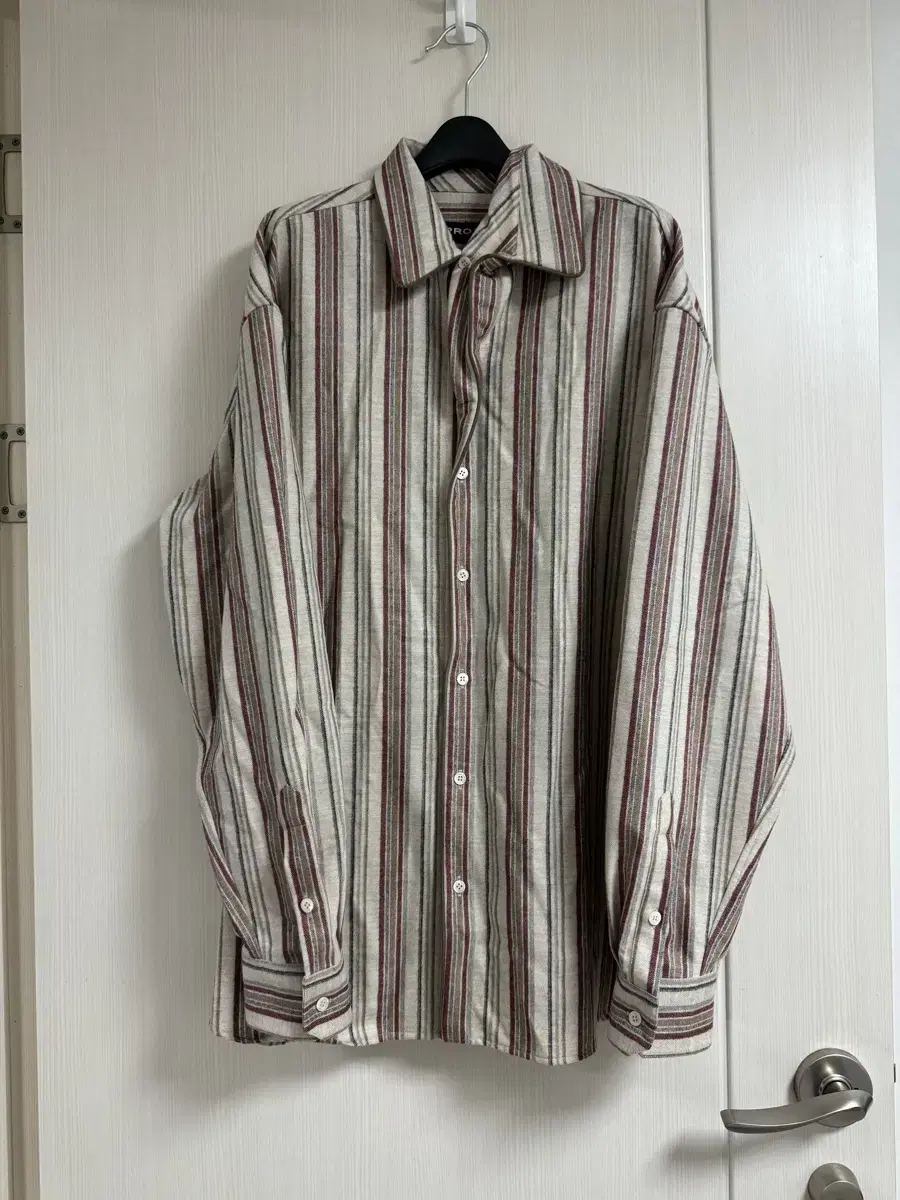 [M] Y/PROJECT kara Asymmetrical Striped Wool Shirt