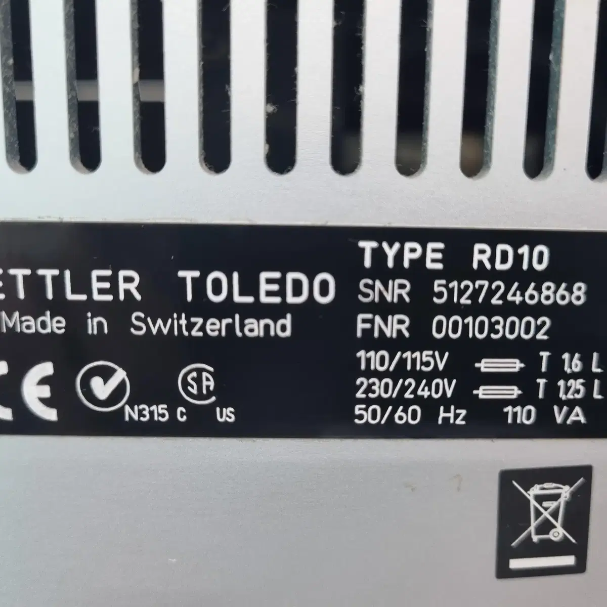 Mettler RD10 Dosing Controller.