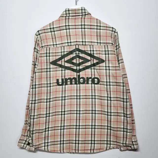 엄브로 UMBRO 빅로고 체크 긴팔셔츠 남방 M