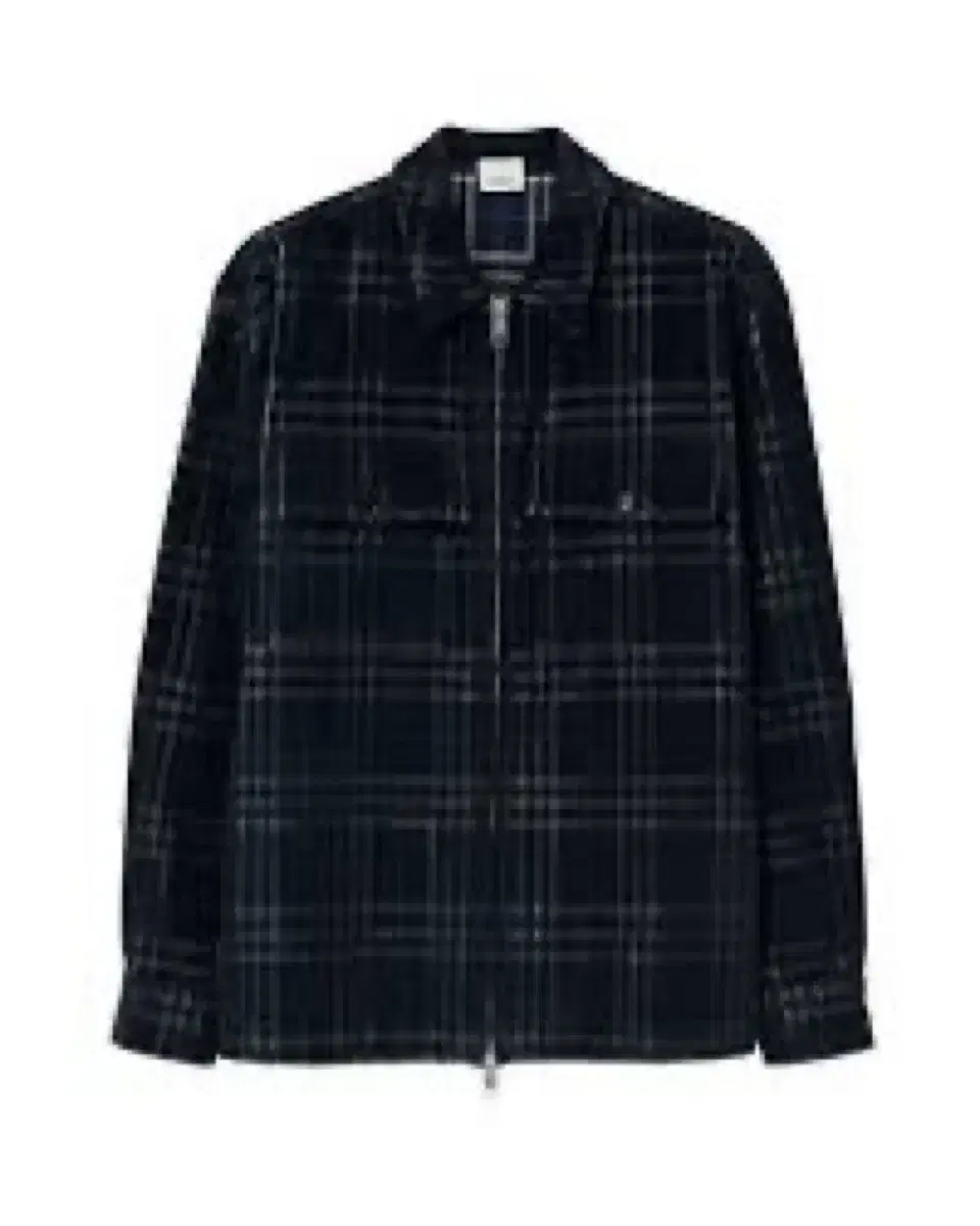 [S] Burberry Corduroy Check Overshirt Jacket Navy