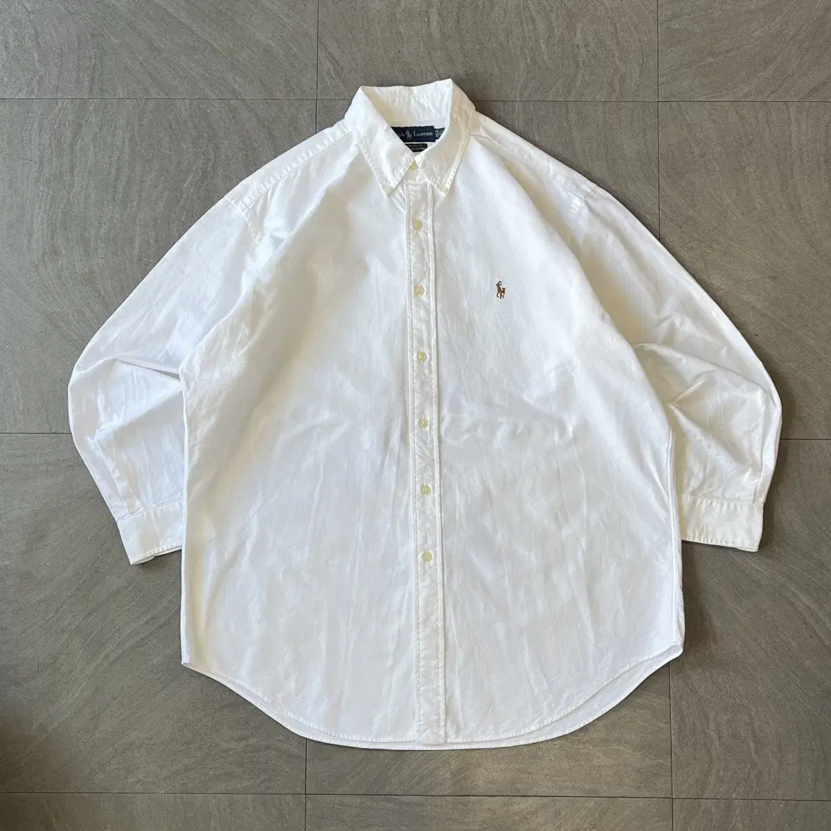 Polo Genuine White Multipony Logo Oxford Shirt