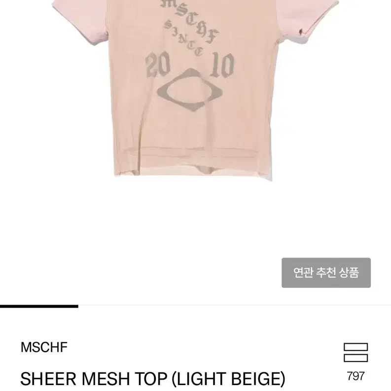 미스치프 매쉬탑 크롭티 반팔티 MSCHF SHEER MESH TOP  m