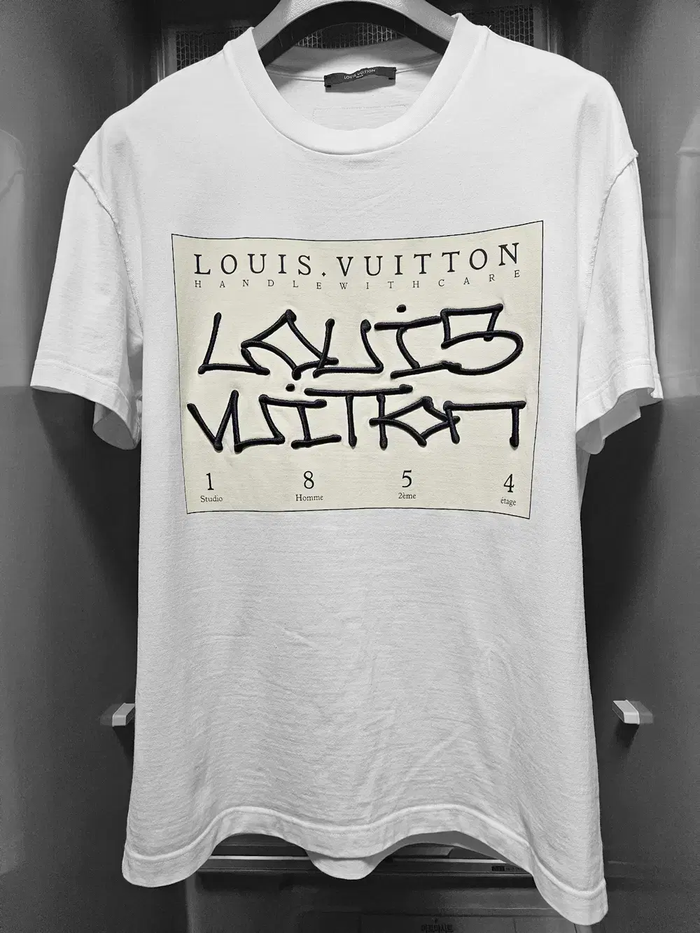 Louis Vuitton cignature printed short sleeve t-shirt in size M to sell.