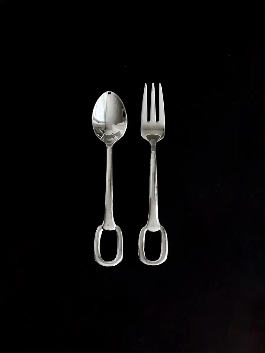 Silver Square tea spoon,fork/티스푼,포크 세트