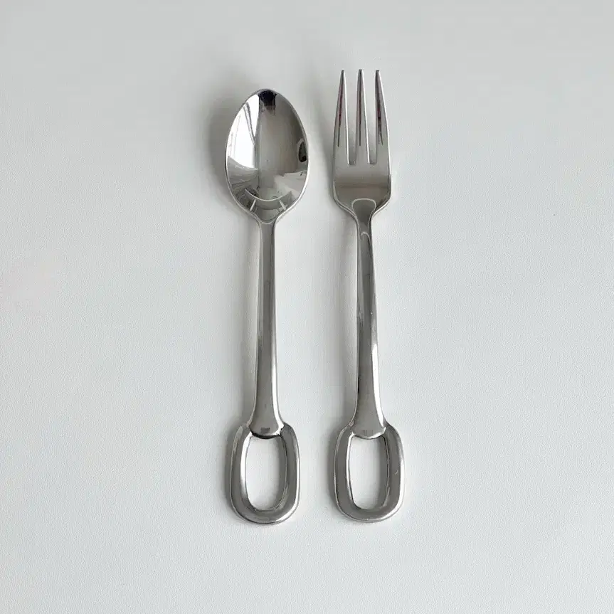 Silver Square tea spoon,fork/티스푼,포크 세트