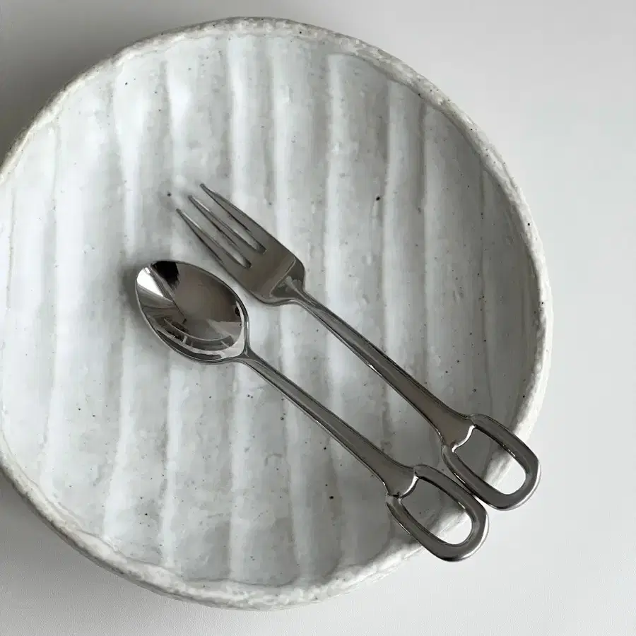 Silver Square tea spoon,fork/티스푼,포크 세트