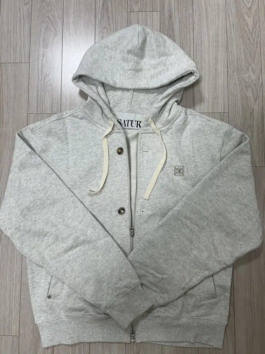 XL) Setter Onda dey Hooded Zip-up Melange Ivory