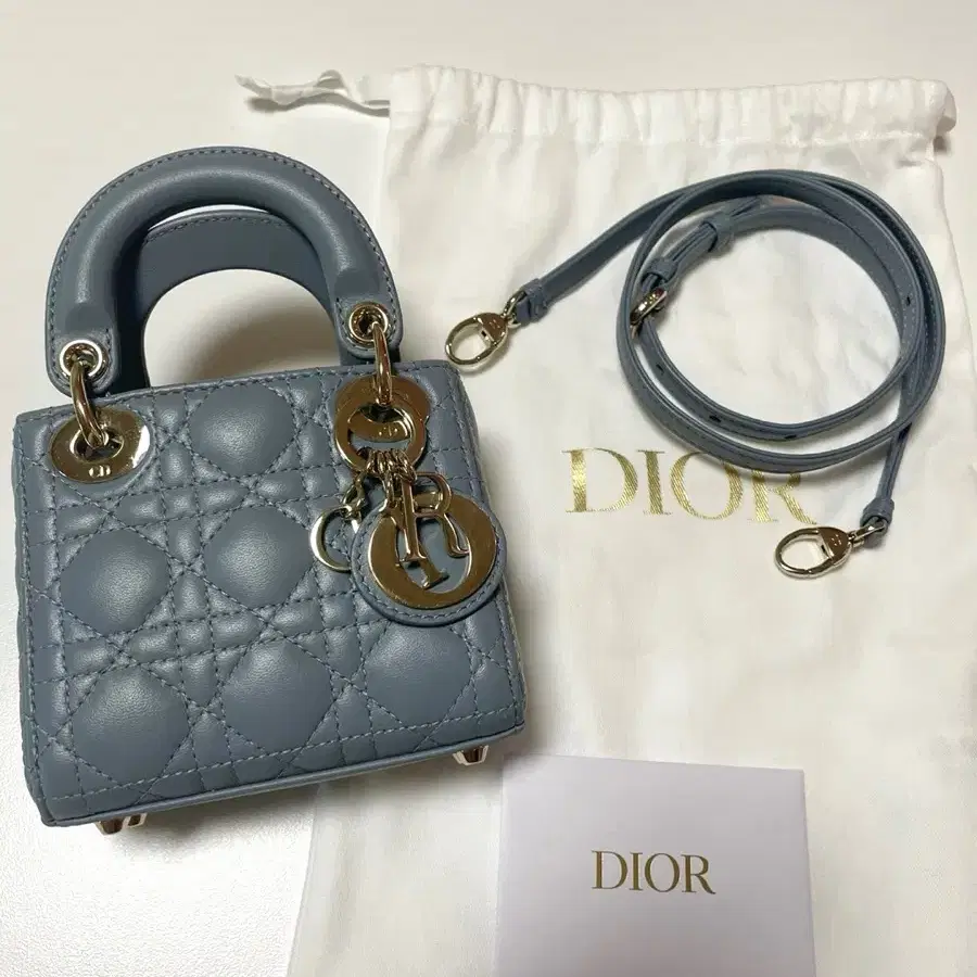 DIOR 디올 레이디디올 마이크로백 소라색