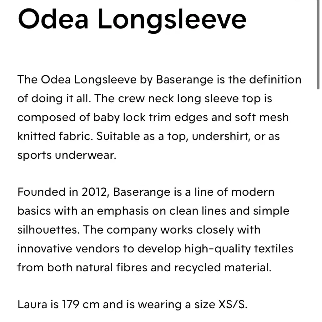 baserange odea 베이스레인지 롱 슬리브