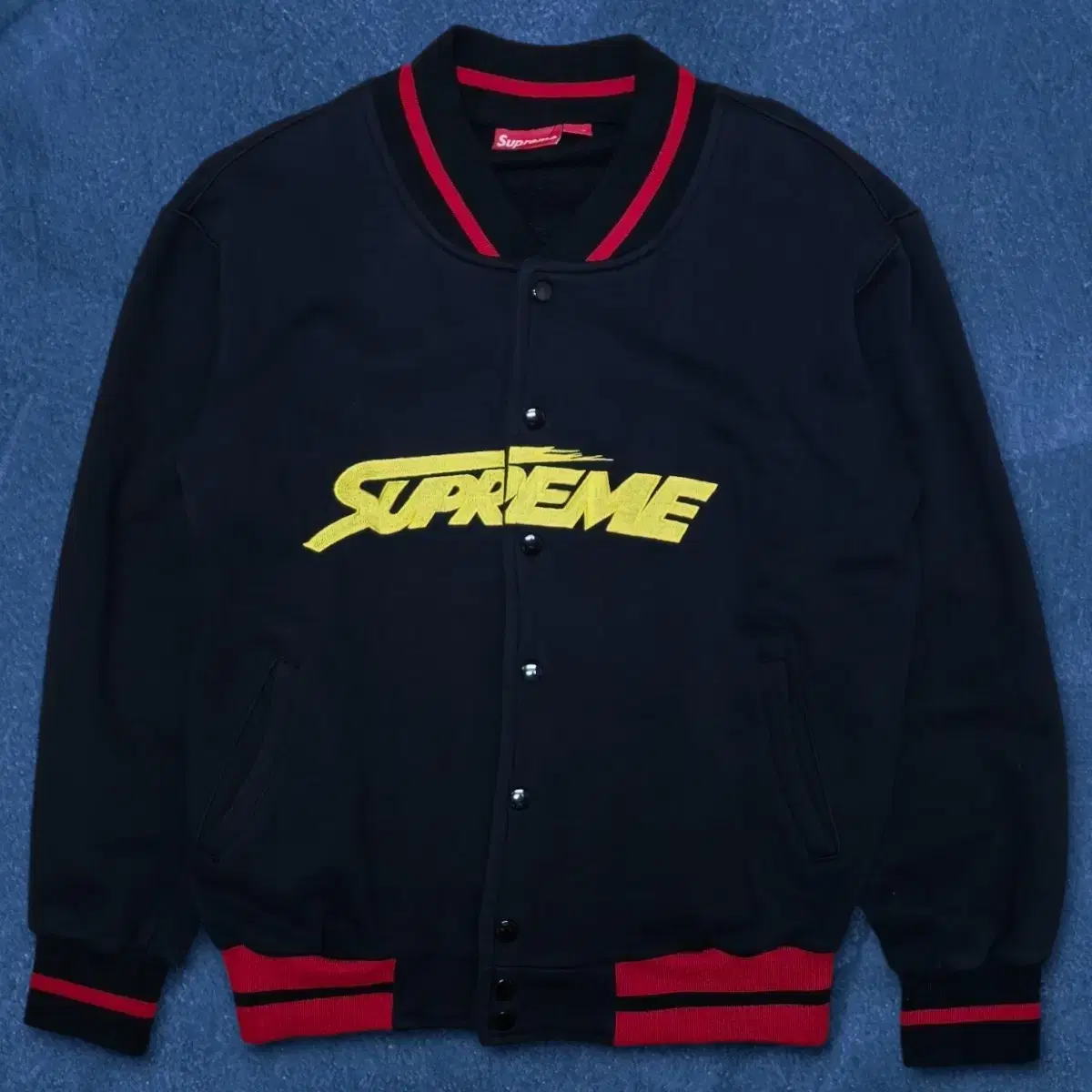 Supreme Front Logo Sweat Varsity Jacket XL