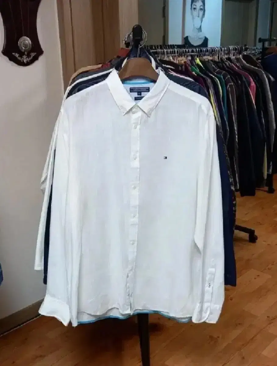 Men's Tommy Hilfiger Linen Long Sleeve Shirt (110-120)