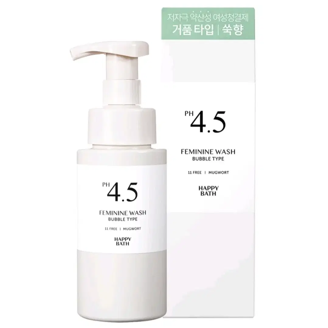 해피바스 PH4.5 약산성 쑥 버블 여성청결제 250g