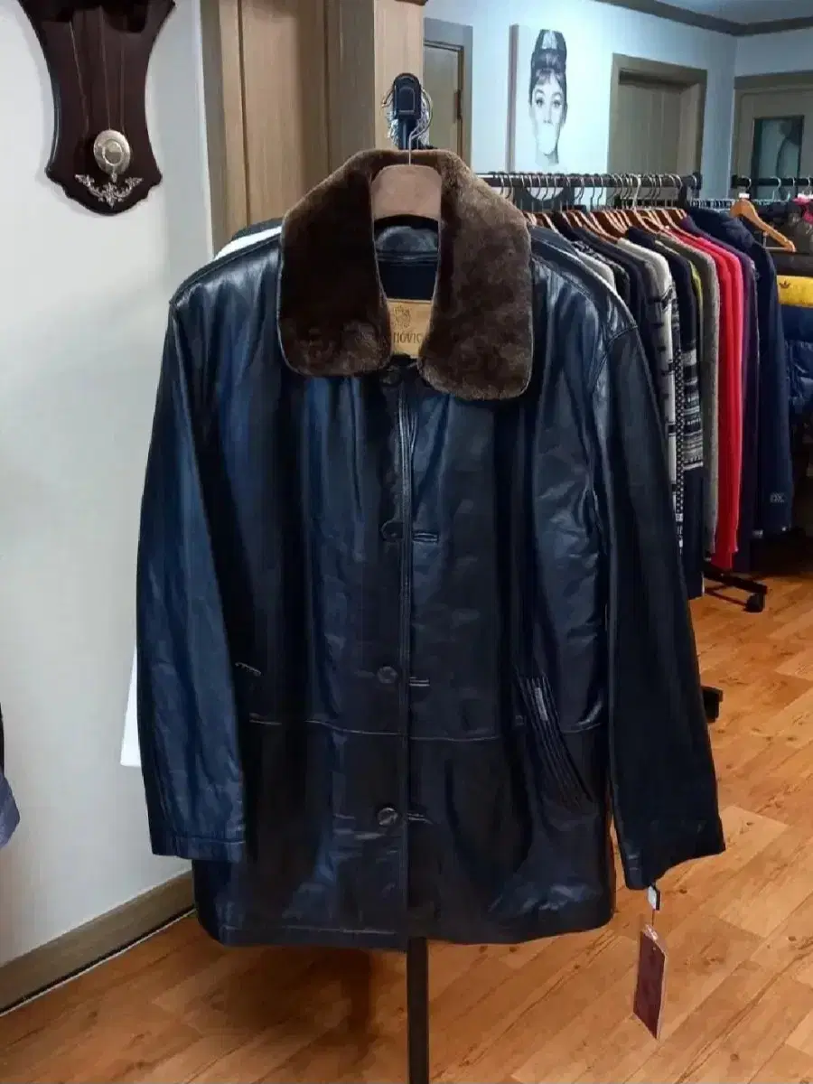 Men's Jindo Antonovich Leather Jacket Vahn Coat Genuine (100-105)