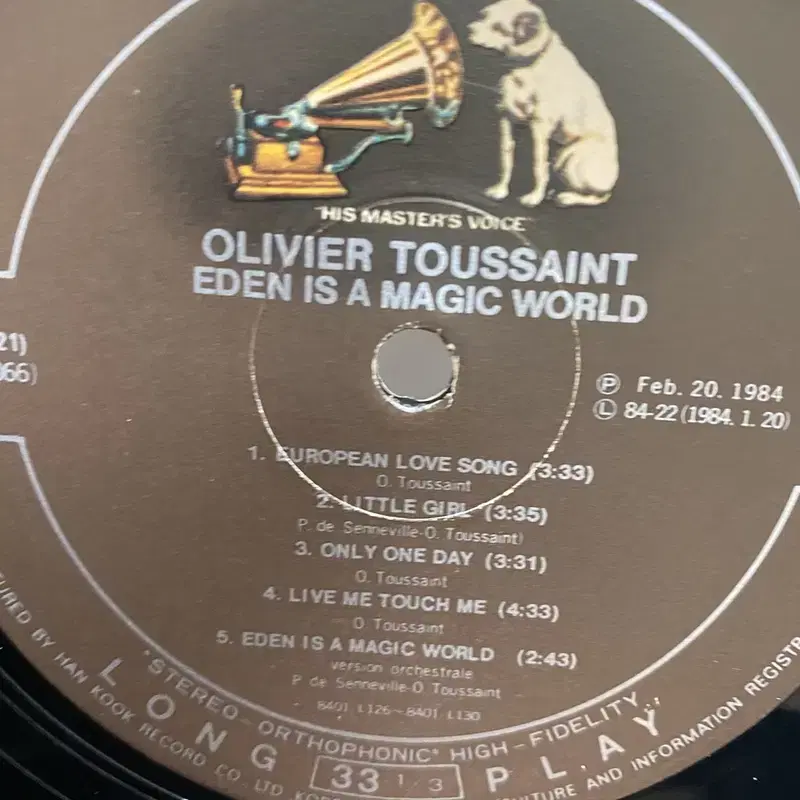 OLIVIER TOUSSAINT LP / AA312