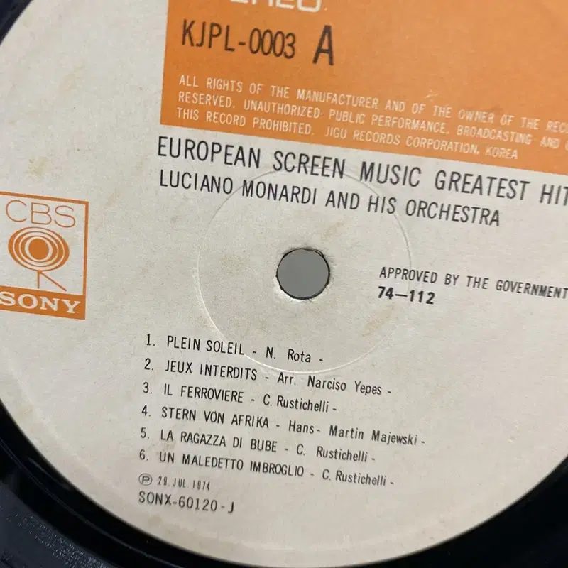 EUROPEAN LUCIANO MONARDI LP / AA394