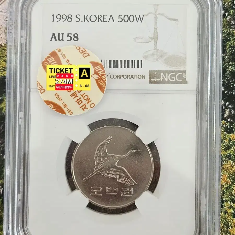 왕특년 1998년 500원 AU 58등급