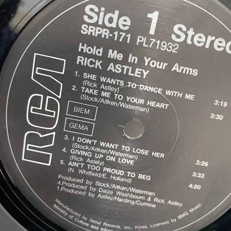 RICK ASTLEY LP / AA2282