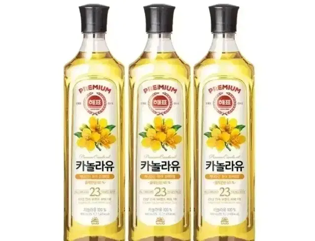 [무료배송] 해표 카놀라유 900ml 3개 식용유