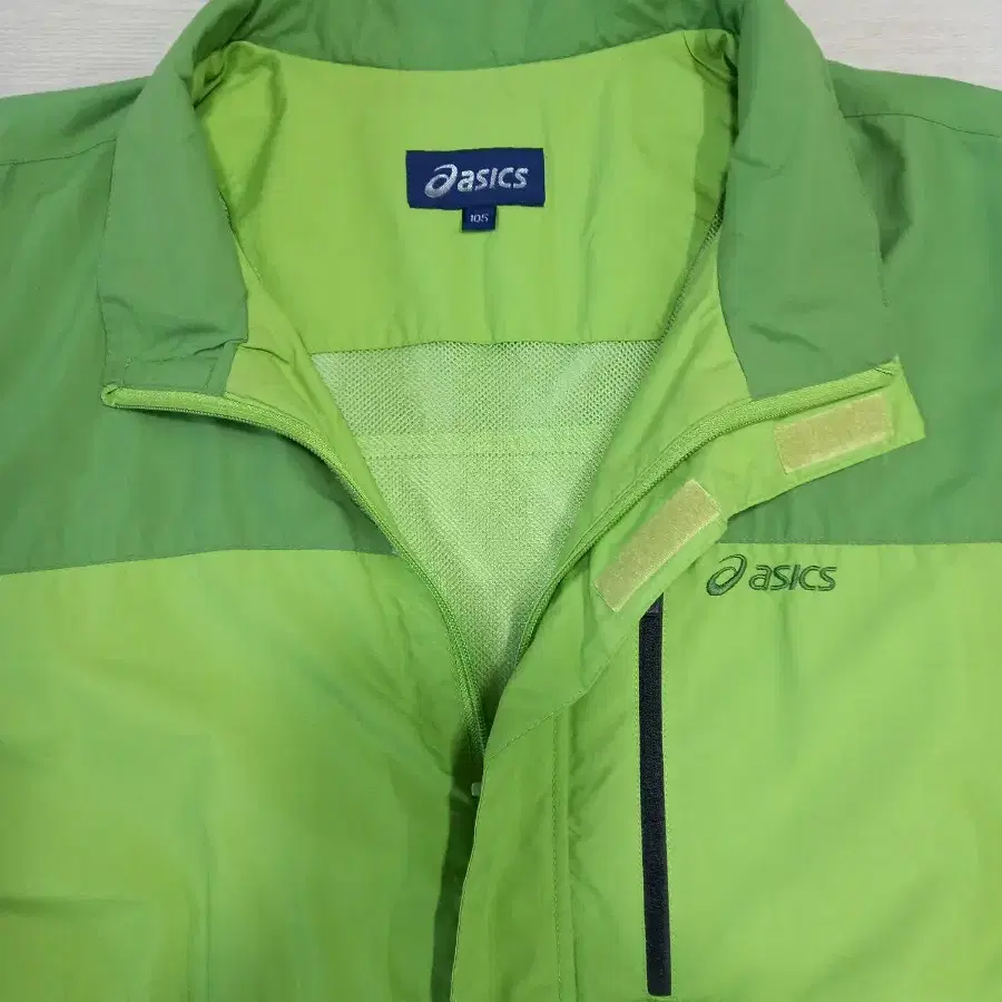 XL105 asics 봄가을용 바람막이 등산복 연두 XL-302