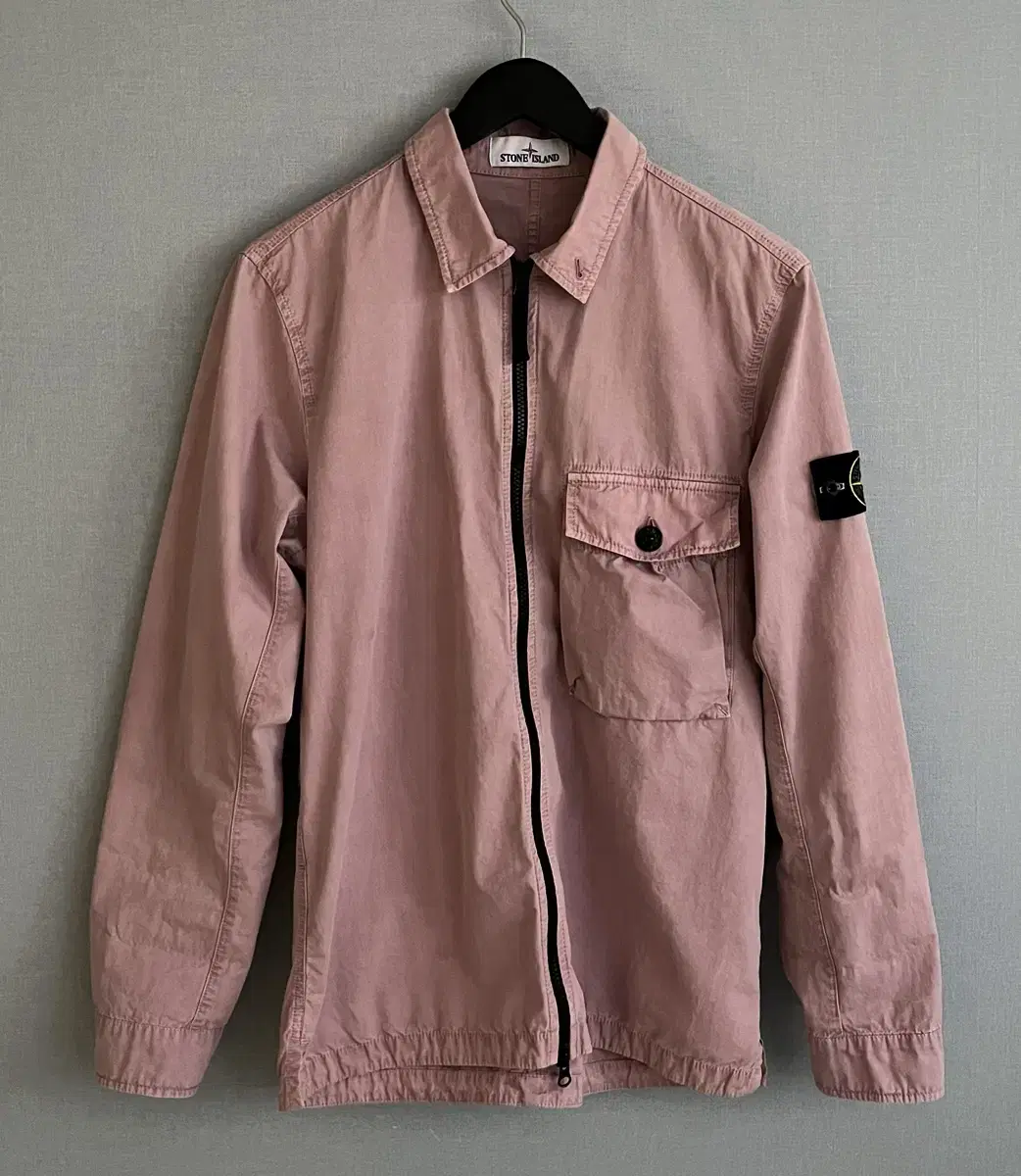 [New Arrivals/M]20SS Stone Island Compass Waffen Logo Patch Zip-Up Overshirt