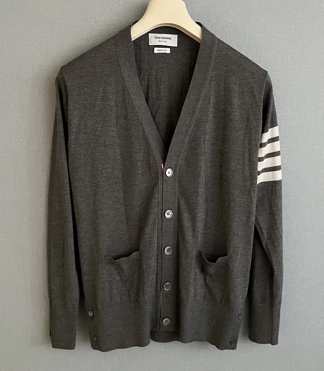 [새상품급/2]21SSTom Brown Diagonal Merino Wool Gray Cardigan