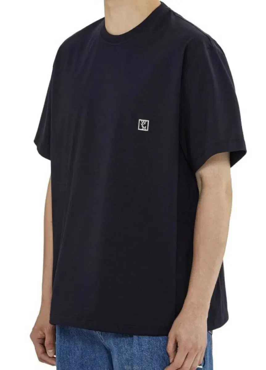 Wooyoung Mi 23SS Navy Metal Square Short Sleeve