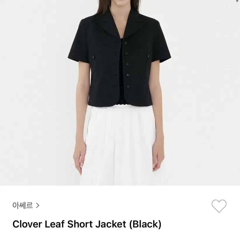 (새제품)아쎄르 leaf short jacket