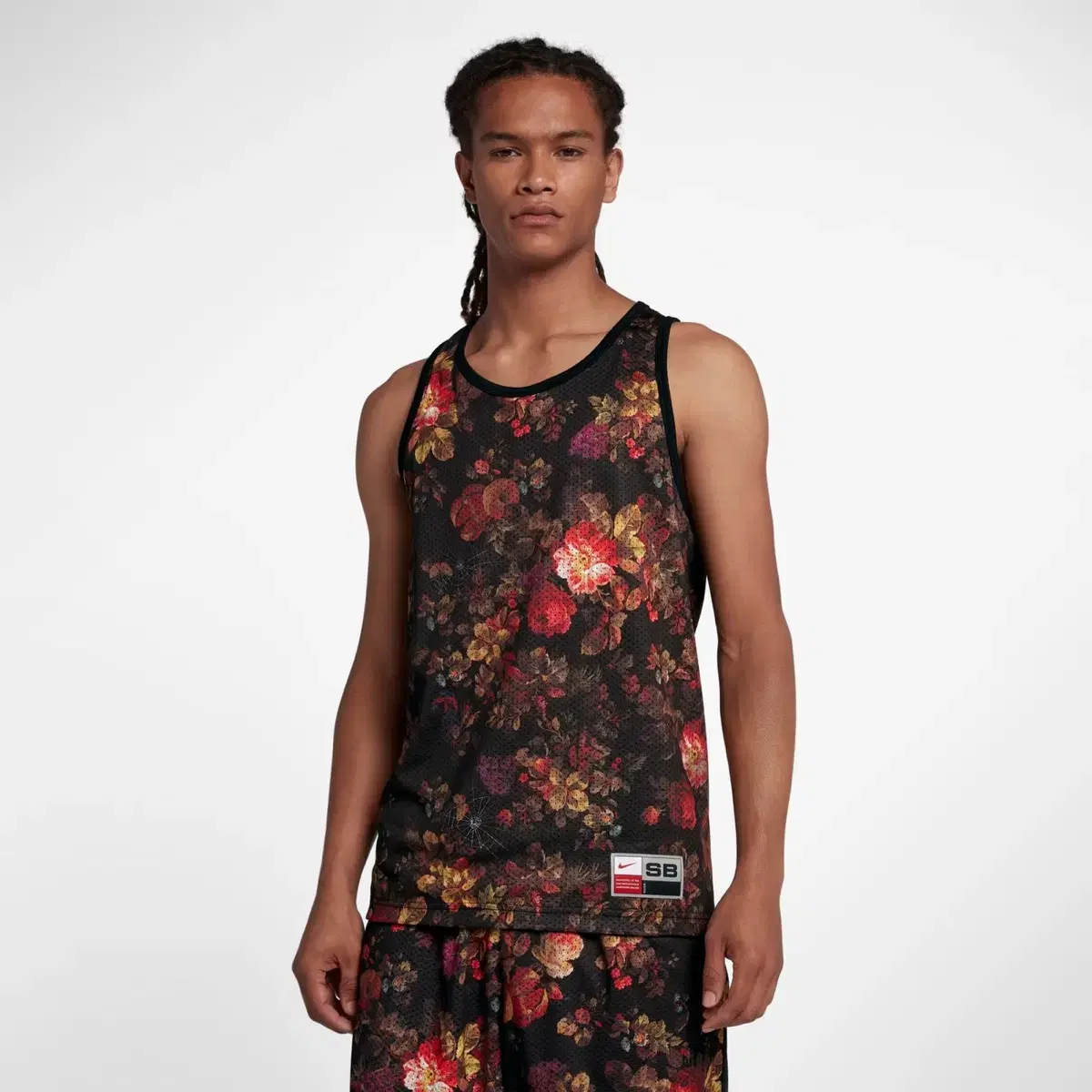 Nike SB Dry Fit Reversible Floral Mesh Tank Top AQ3711-010