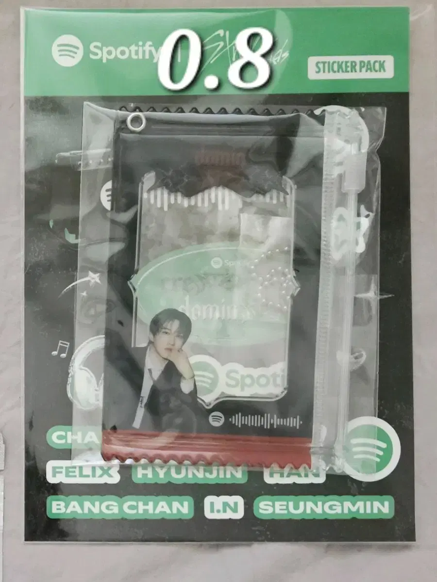 straykids changbin spotify pokapouch sticker set holder dominate