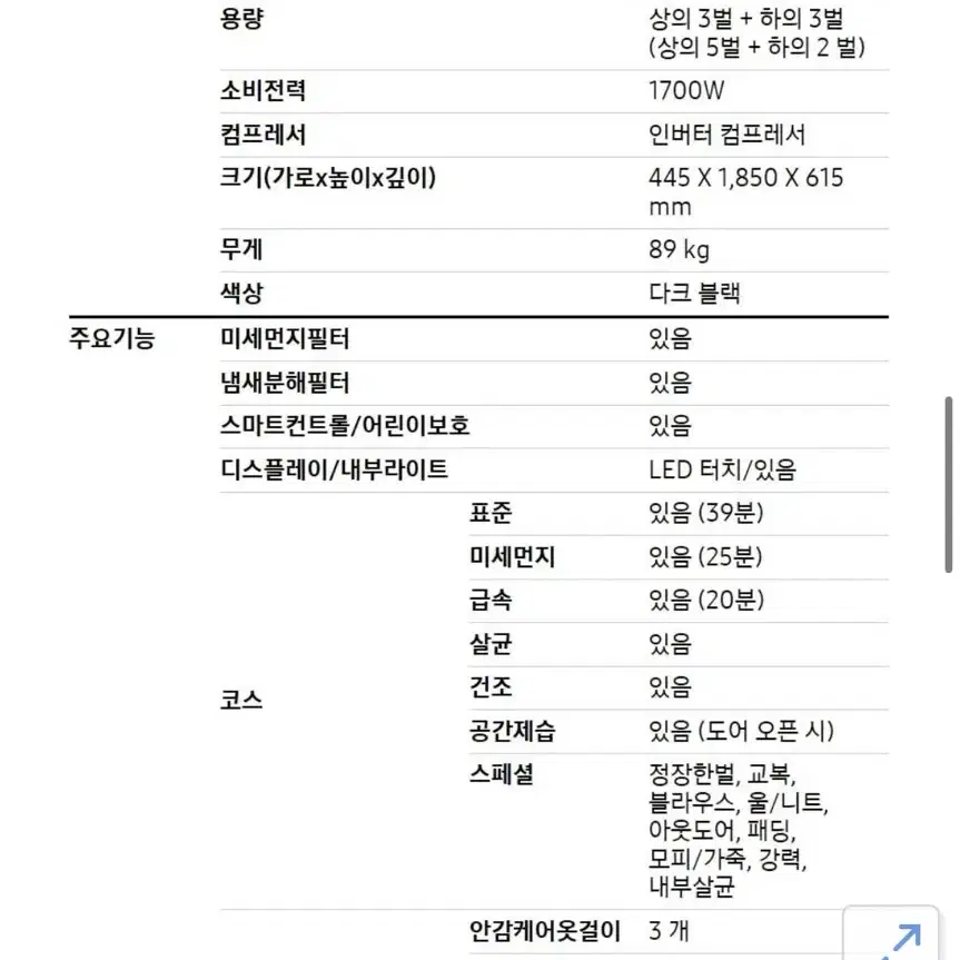 삼성 에어드레서 (다크 그레이) DF60R8300DG 팝니다