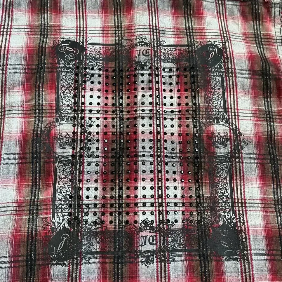 Jackrose Rhinestone Cut Off Check Shirt