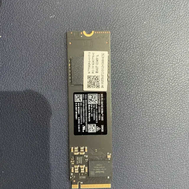 Wd sn740 nvme 256g 노트북 적출 ssd