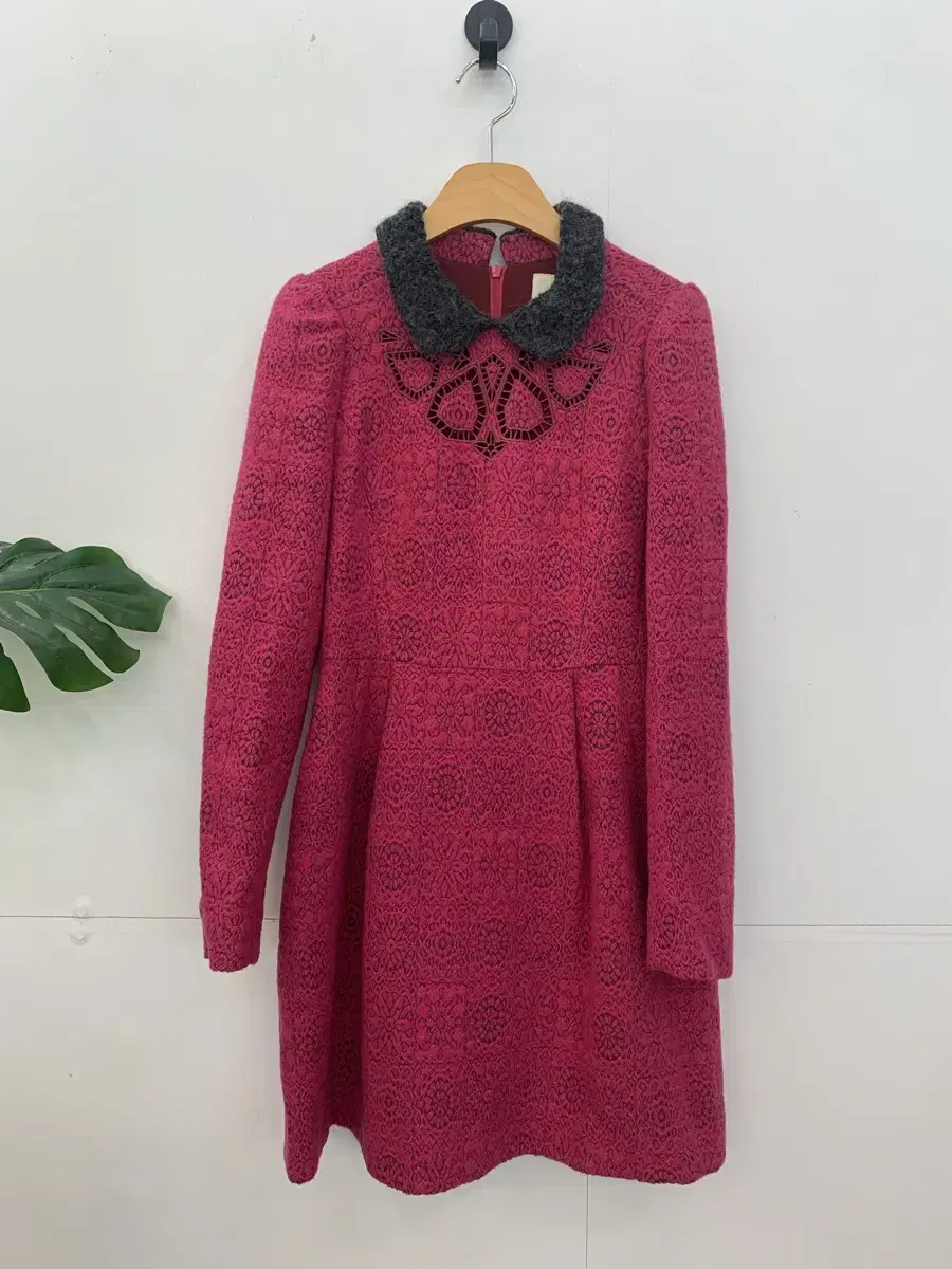 Ozsecond Pink Woolen Staff Dress