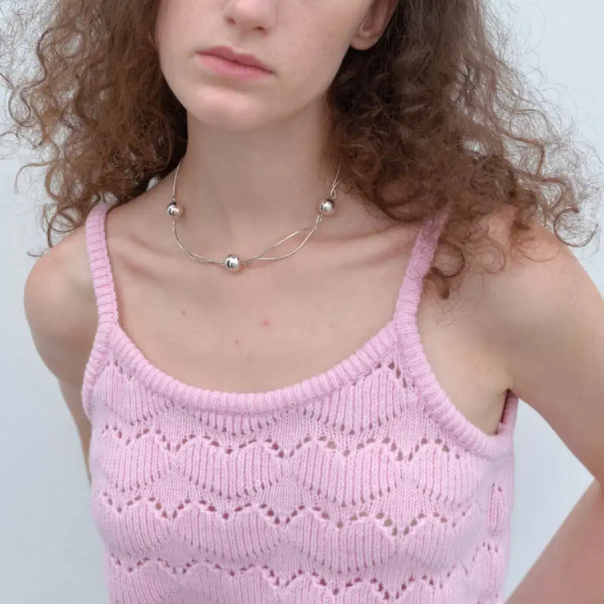 에토스 ETHOS KNITTING SLEEVELESS PINK