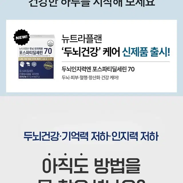 기억력 인지력 문제 두뇌 건강엔 식약처 기능성 인정 포스파티딜세린