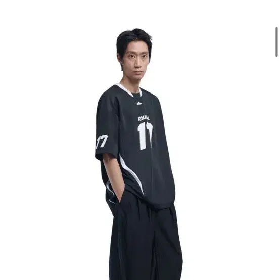 17 MESH BLOCK FOOTBALL JERSEY - BLACK