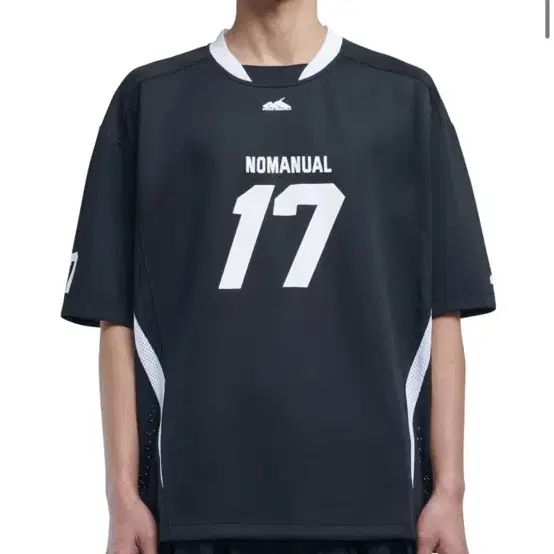 17 MESH BLOCK FOOTBALL JERSEY - BLACK