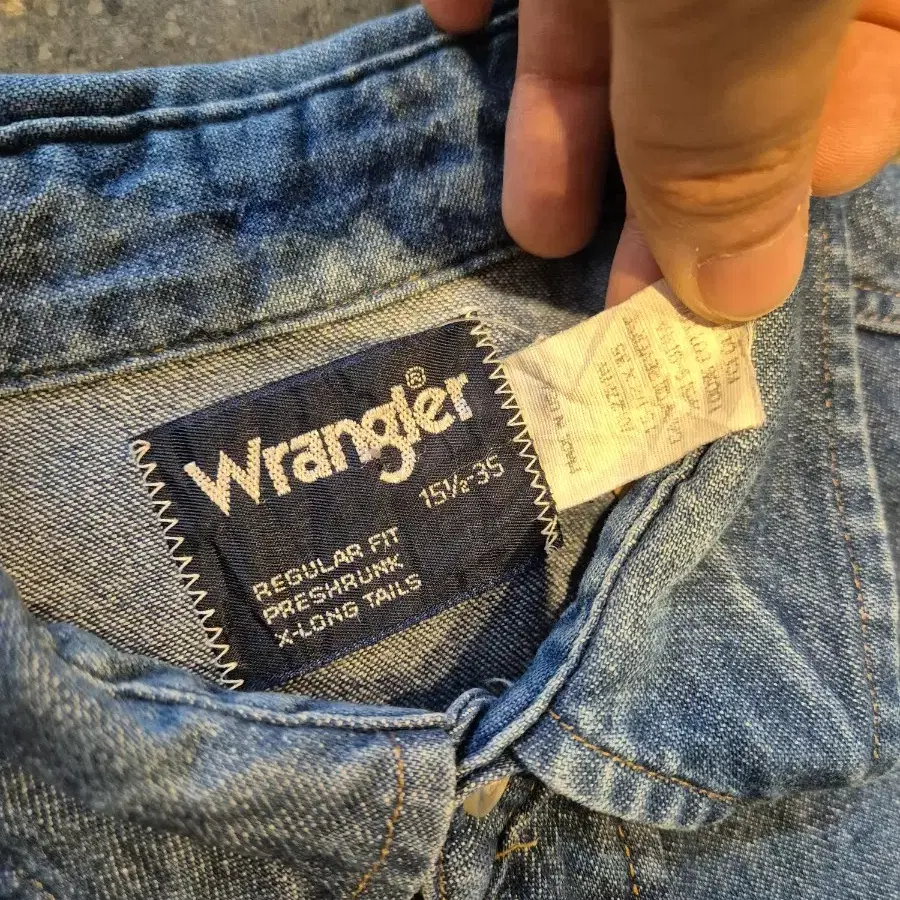 90s Wrangler 랭글러 웨스턴 데님 셔츠(스몰)