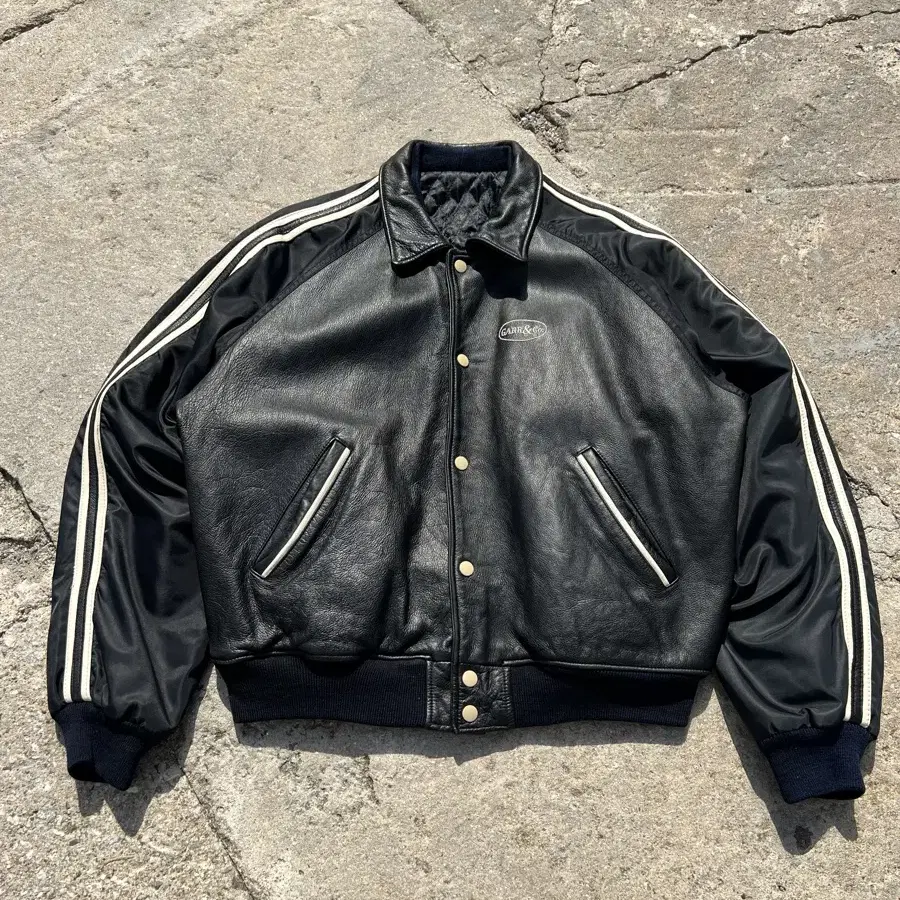 1990s GARR & CO VINTAGE VARSITY 가죽바시티자켓