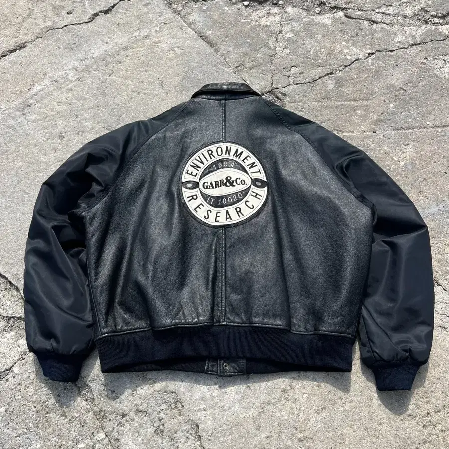 1990s GARR & CO VINTAGE VARSITY 가죽바시티자켓