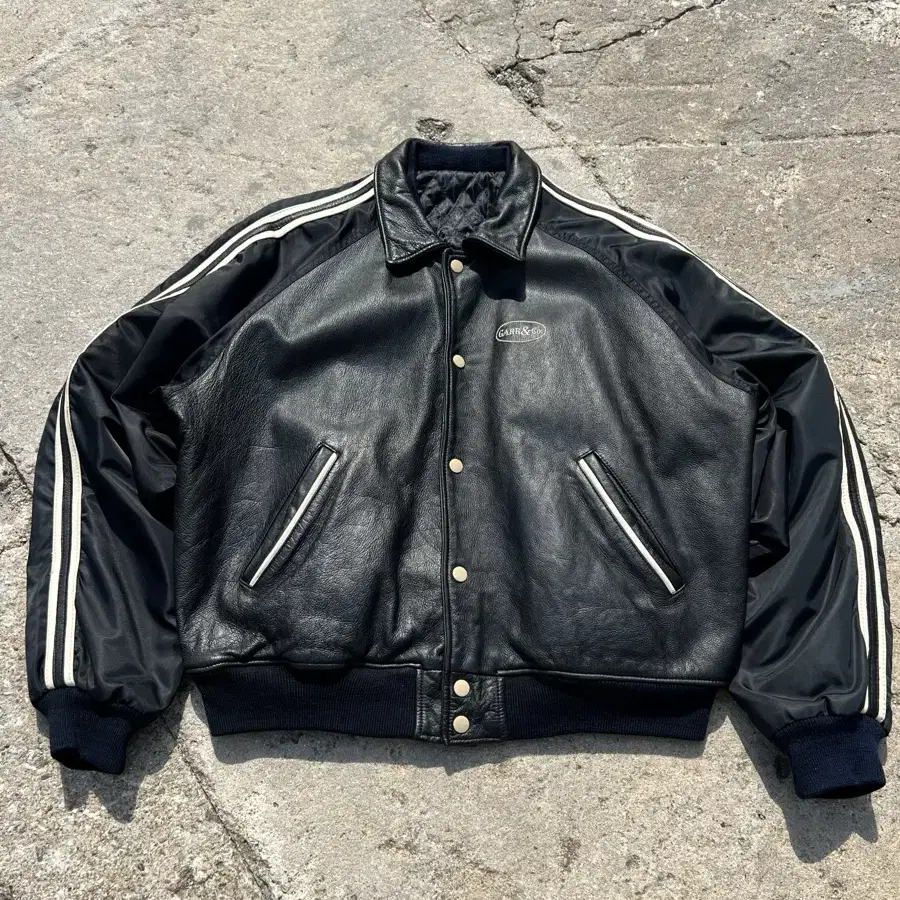 1990s GARR & CO VINTAGE VARSITY 가죽바시티자켓