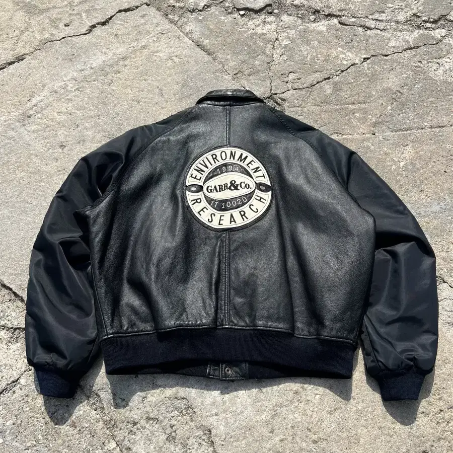 1990s GARR & CO VINTAGE VARSITY 가죽바시티자켓