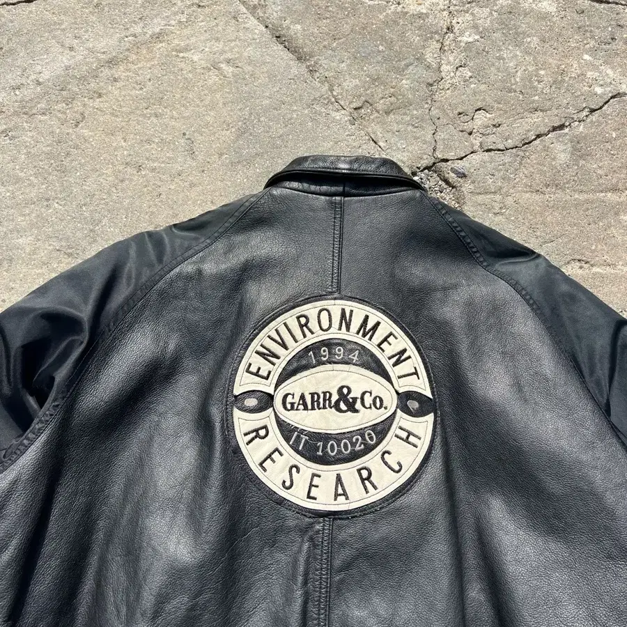 1990s GARR & CO VINTAGE VARSITY 가죽바시티자켓