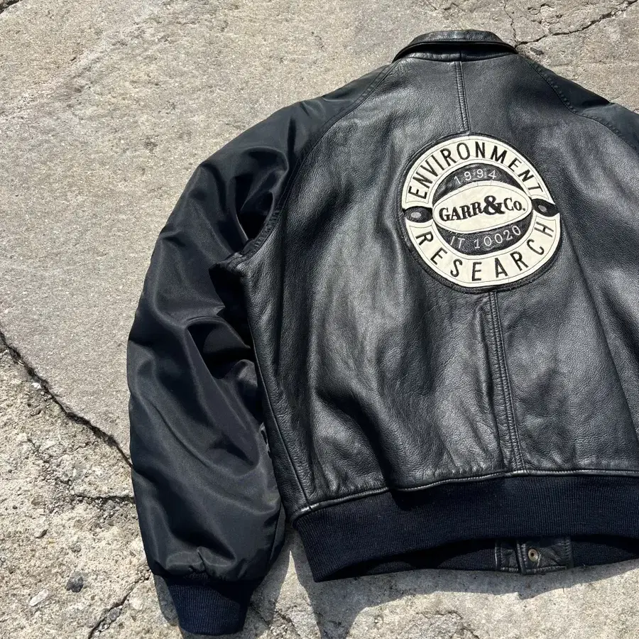 1990s GARR & CO VINTAGE VARSITY 가죽바시티자켓