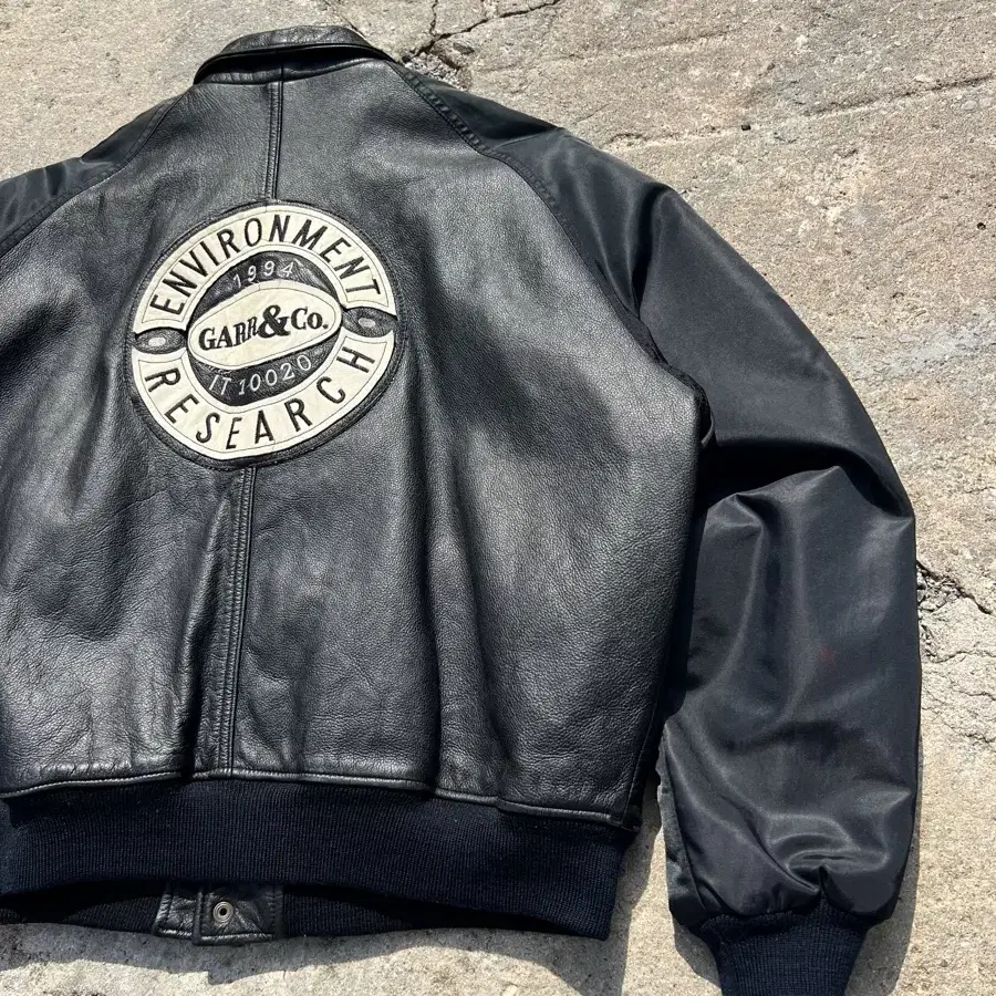 1990s GARR & CO VINTAGE VARSITY 가죽바시티자켓