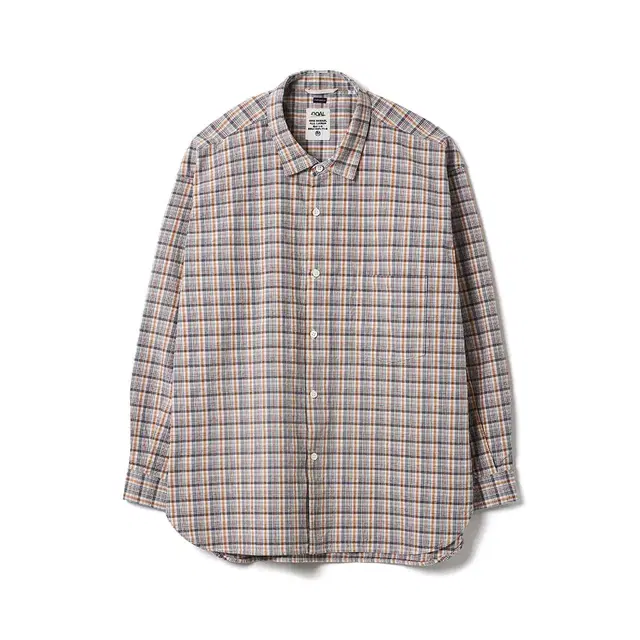 나나미카 COTTON SILK EURO CHECK SHIRT (SUNSE