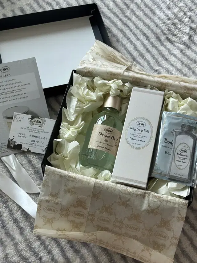 sabon 사봉 샤워오일 바디로션 2종 선물세트