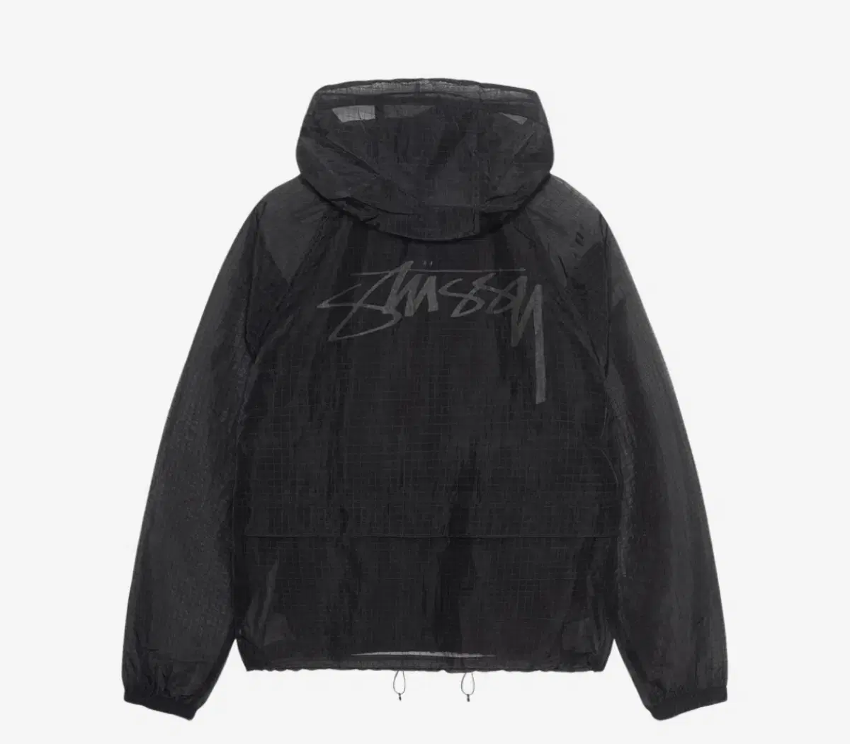 [XL] Stussy Beach Shell Transparent Ripstop Black