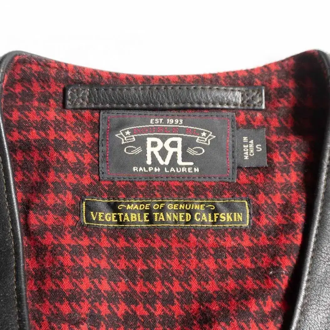 !Rrl 명작 희소 레어 가죽 reynolds vest 가죽